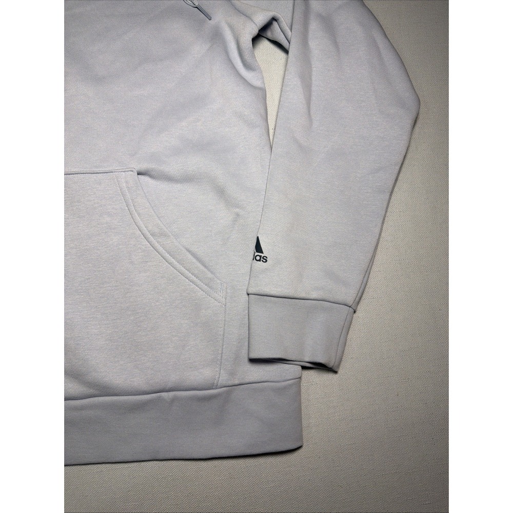 Adidas Sweatshirt Hoodie Womens Size M Blue with Multi-Color Logo Light Blue - Picture 5 of 16
